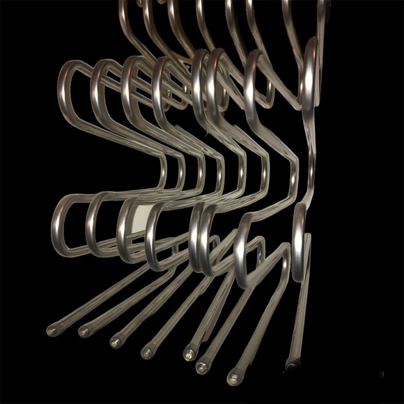 Set of 8 Pants Jeans Hangers Coat Hangers Stainless Steel Silver - Picture 4 of 6